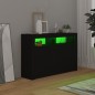 vidaXL Aparador con luces LED negro 115,5x30x75 cm vidaXL Aparador con luces LED negro 115,5x30x75 cm