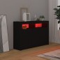 vidaXL Aparador con luces LED negro 115,5x30x75 cm vidaXL Aparador con luces LED negro 115,5x30x75 cm
