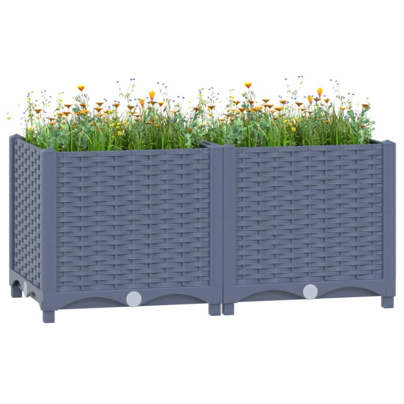vidaXL Arriate polipropileno 80x40x38 cm vidaXL Arriate polipropileno 80x40x38 cm