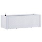 vidaXL Arriate con sistema de riego automático blanco 100x43x33 cm vidaXL Arriate con sistema de riego automático blanco 100x43x33 cm