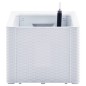 vidaXL Arriate con sistema de riego automático blanco 100x43x33 cm vidaXL Arriate con sistema de riego automático blanco 100x43x33 cm