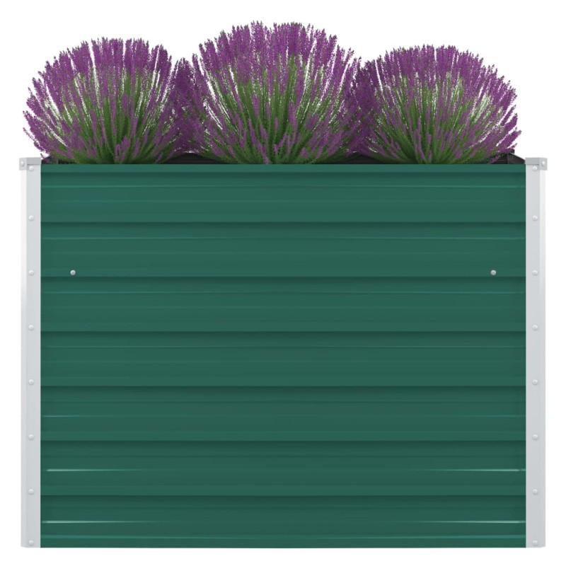 vidaXL Jardinera elevada de acero galvanizado verde 100x100x77 cm vidaXL Jardinera elevada de acero galvanizado verde 100x100x77 cm