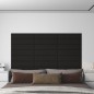 vidaXL Paneles de pared 12 uds tela negro 60x15 cm 1,08 m² vidaXL Paneles de pared 12 uds tela negro 60x15 cm 1,08 m²