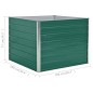 vidaXL Jardinera elevada de acero galvanizado verde 100x100x77 cm vidaXL Jardinera elevada de acero galvanizado verde 100x100x77 cm