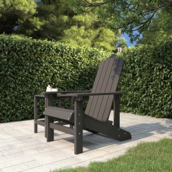 vidaXL Silla de jardín Adirondack HDPE gris antracita