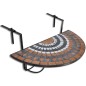 vidaXL Mesa de balcón colgante mosaico terracota y blanco vidaXL Mesa de balcón colgante mosaico terracota y blanco