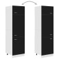 vidaXL Armario de frigorífico madera contrachapada negro 60x57x207 cm vidaXL Armario de frigorífico madera contrachapada negro 60x57x207 cm