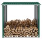 vidaXL Caseta de jardín para leña acero galvanizado verde 172x91x154cm vidaXL Caseta de jardín para leña acero galvanizado verde 172x91x154cm