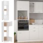 vidaXL Armario de microondas madera ingeniería blanco brillo vidaXL Armario de microondas madera ingeniería blanco brillo