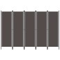 vidaXL Biombo divisor de 5 paneles gris antracita 250x180 cm vidaXL Biombo divisor de 5 paneles gris antracita 250x180 cm