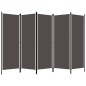 vidaXL Biombo divisor de 5 paneles gris antracita 250x180 cm vidaXL Biombo divisor de 5 paneles gris antracita 250x180 cm