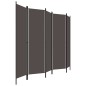 vidaXL Biombo divisor de 5 paneles gris antracita 250x180 cm vidaXL Biombo divisor de 5 paneles gris antracita 250x180 cm