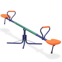 vidaXL Columpio subibaja giratorio 360 grados naranja