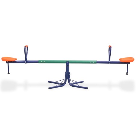 vidaXL Columpio subibaja giratorio 360 grados naranja