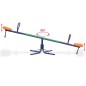 vidaXL Columpio subibaja giratorio 360 grados naranja vidaXL Columpio subibaja giratorio 360 grados naranja
