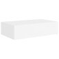 vidaXL Estante con cajón de pared MDF blanco 40x23,5x10 cm vidaXL Estante con cajón de pared MDF blanco 40x23,5x10 cm