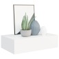 vidaXL Estante con cajón de pared MDF blanco 40x23,5x10 cm vidaXL Estante con cajón de pared MDF blanco 40x23,5x10 cm