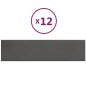 vidaXL Paneles de pared 12 uds cuero sintético gris 60x15 cm 1,08 m² vidaXL Paneles de pared 12 uds cuero sintético gris 60x15 cm 1,08 m²