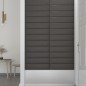 vidaXL Paneles de pared 12 uds cuero sintético gris 60x15 cm 1,08 m² vidaXL Paneles de pared 12 uds cuero sintético gris 60x15 cm 1,08 m²