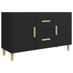 vidaXL Aparador de madera de ingeniería negro 100x36x60 cm