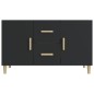 vidaXL Aparador de madera de ingeniería negro 100x36x60 cm vidaXL Aparador de madera de ingeniería negro 100x36x60 cm