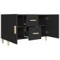 vidaXL Aparador de madera de ingeniería negro 100x36x60 cm vidaXL Aparador de madera de ingeniería negro 100x36x60 cm