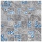 vidaXL Azulejos de mosaico 11 unidades vidrio gris y azul 30x30 cm vidaXL Azulejos de mosaico 11 unidades vidrio gris y azul 30x30 cm