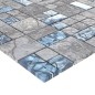 vidaXL Azulejos de mosaico 11 unidades vidrio gris y azul 30x30 cm vidaXL Azulejos de mosaico 11 unidades vidrio gris y azul 30x30 cm