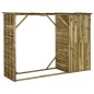 vidaXL Caseta leña y herramientas jardín madera pino 253x80x170 cm vidaXL Caseta leña y herramientas jardín madera pino 253x80x170 cm