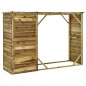 vidaXL Caseta leña y herramientas jardín madera pino 253x80x170 cm vidaXL Caseta leña y herramientas jardín madera pino 253x80x170 cm