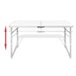 vidaXL Mesa de camping plegable ajustable 120x60 cm vidaXL Mesa de camping plegable ajustable 120x60 cm