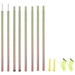 vidaXL Postes de toldo de vela 2 uds acero galvanizado 200 cm