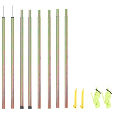 vidaXL Postes de toldo de vela 2 uds acero galvanizado 200 cm