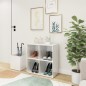 vidaXL Zapatero de recibidor contrachapado blanco brillo 105x35,5x70cm vidaXL Zapatero de recibidor contrachapado blanco brillo 105x35,5x70cm