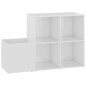 vidaXL Zapatero de recibidor contrachapado blanco brillo 105x35,5x70cm vidaXL Zapatero de recibidor contrachapado blanco brillo 105x35,5x70cm