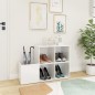 vidaXL Zapatero de recibidor contrachapado blanco brillo 105x35,5x70cm vidaXL Zapatero de recibidor contrachapado blanco brillo 105x35,5x70cm