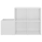 vidaXL Zapatero de recibidor contrachapado blanco brillo 105x35,5x70cm vidaXL Zapatero de recibidor contrachapado blanco brillo 105x35,5x70cm