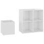 vidaXL Zapatero de recibidor contrachapado blanco brillo 105x35,5x70cm vidaXL Zapatero de recibidor contrachapado blanco brillo 105x35,5x70cm
