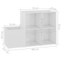 vidaXL Zapatero de recibidor contrachapado blanco brillo 105x35,5x70cm vidaXL Zapatero de recibidor contrachapado blanco brillo 105x35,5x70cm
