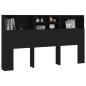 vidaXL Mueble cabecero negro 180x19x103,5 cm vidaXL Mueble cabecero negro 180x19x103,5 cm