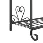 vidaXL Estantería para flores acero negro 56x30x96 cm