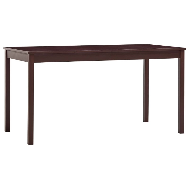 vidaXL Mesa de comedor de madera de pino marrón oscuro 140x70x73 cm vidaXL Mesa de comedor de madera de pino marrón oscuro 140x70x73 cm
