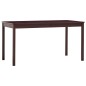 vidaXL Mesa de comedor de madera de pino marrón oscuro 140x70x73 cm vidaXL Mesa de comedor de madera de pino marrón oscuro 140x70x73 cm