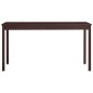 vidaXL Mesa de comedor de madera de pino marrón oscuro 140x70x73 cm vidaXL Mesa de comedor de madera de pino marrón oscuro 140x70x73 cm