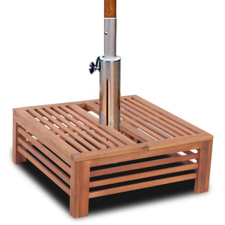 vidaXL Cubierta para base de sombrilla de madera