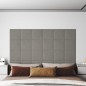 vidaXL Paneles de pared 12 uds terciopelo gris claro 30x30 cm 1,08 m² vidaXL Paneles de pared 12 uds terciopelo gris claro 30x30 cm 1,08 m²
