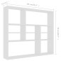 vidaXL Estantería de pared madera contrachapada blanco 90x16x78 cm vidaXL Estantería de pared madera contrachapada blanco 90x16x78 cm