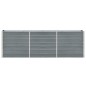 vidaXL Arriate de jardín de acero galvanizado gris 240x40x77 cm