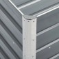vidaXL Arriate de jardín de acero galvanizado gris 240x40x77 cm