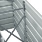 vidaXL Arriate de jardín de acero galvanizado gris 240x40x77 cm